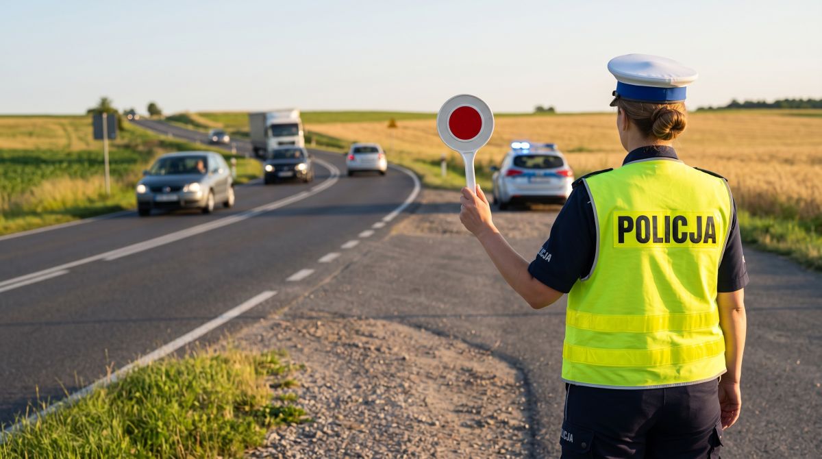 Pijany kierowca ciężarówki z zakazem prowadzenia trafił w ręce policji